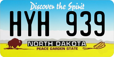 ND license plate HYH939