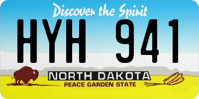 ND license plate HYH941