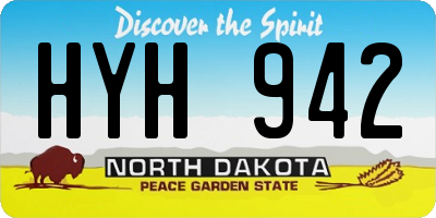 ND license plate HYH942