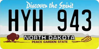 ND license plate HYH943
