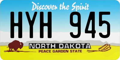 ND license plate HYH945