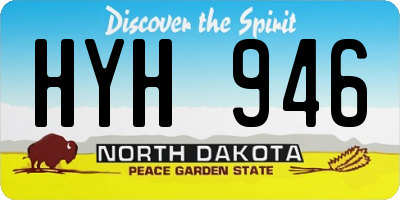 ND license plate HYH946