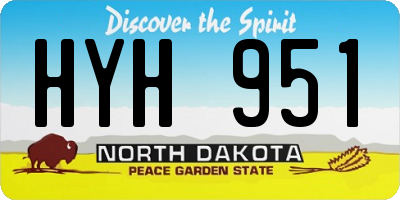 ND license plate HYH951