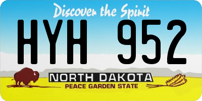 ND license plate HYH952