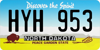 ND license plate HYH953