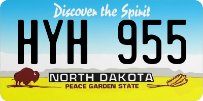 ND license plate HYH955