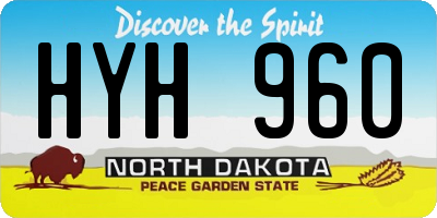 ND license plate HYH960