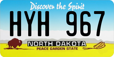 ND license plate HYH967