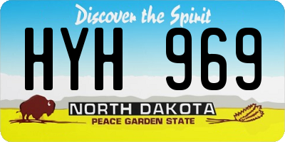 ND license plate HYH969