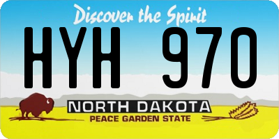 ND license plate HYH970