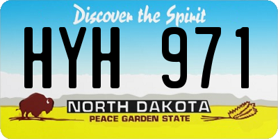 ND license plate HYH971