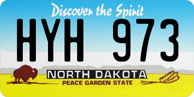 ND license plate HYH973