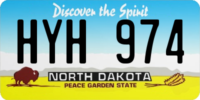ND license plate HYH974