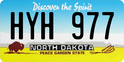 ND license plate HYH977