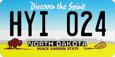 ND license plate HYI024