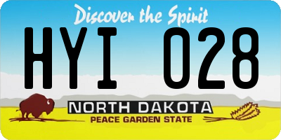 ND license plate HYI028