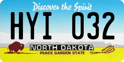ND license plate HYI032