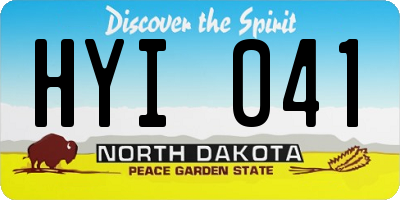 ND license plate HYI041