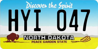 ND license plate HYI047