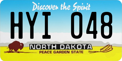ND license plate HYI048