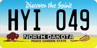 ND license plate HYI049