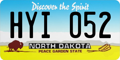 ND license plate HYI052