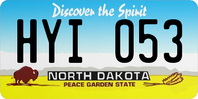 ND license plate HYI053