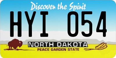 ND license plate HYI054
