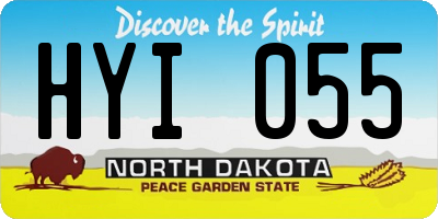 ND license plate HYI055
