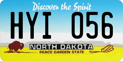ND license plate HYI056