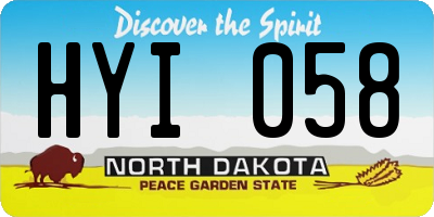 ND license plate HYI058