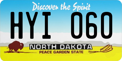 ND license plate HYI060