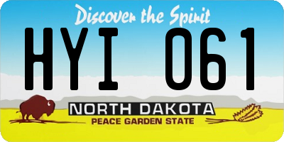 ND license plate HYI061