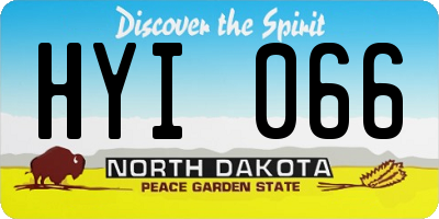 ND license plate HYI066