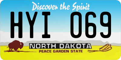 ND license plate HYI069