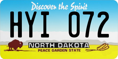ND license plate HYI072