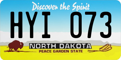 ND license plate HYI073