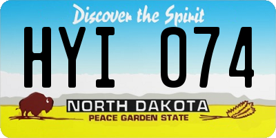 ND license plate HYI074