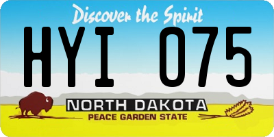 ND license plate HYI075