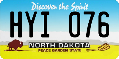 ND license plate HYI076