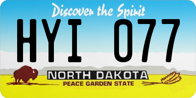 ND license plate HYI077