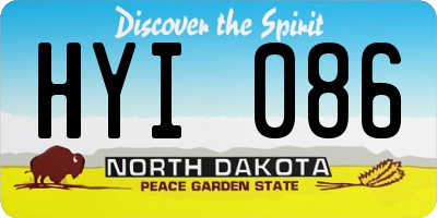 ND license plate HYI086