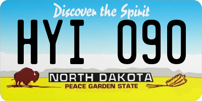 ND license plate HYI090