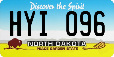 ND license plate HYI096