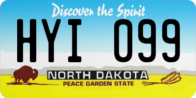 ND license plate HYI099