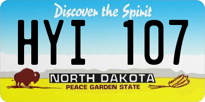ND license plate HYI107