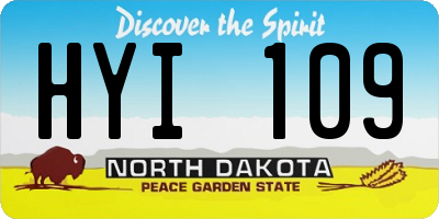 ND license plate HYI109