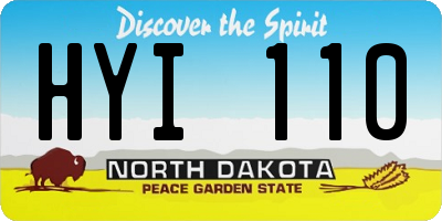 ND license plate HYI110