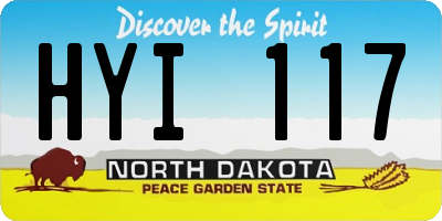 ND license plate HYI117