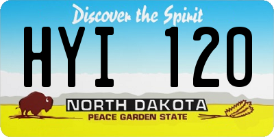 ND license plate HYI120